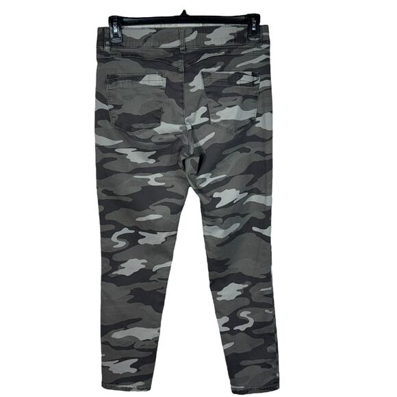 Democracy SZ 10 “Ab”technology Pants Camo Stretch Mid-Rise Elastic Waist Green - Picture 5 of 8
